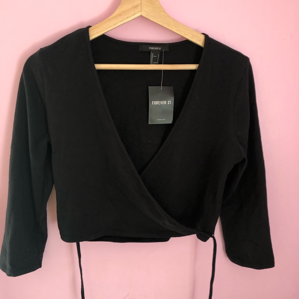 Forever 21 Surplice crop top